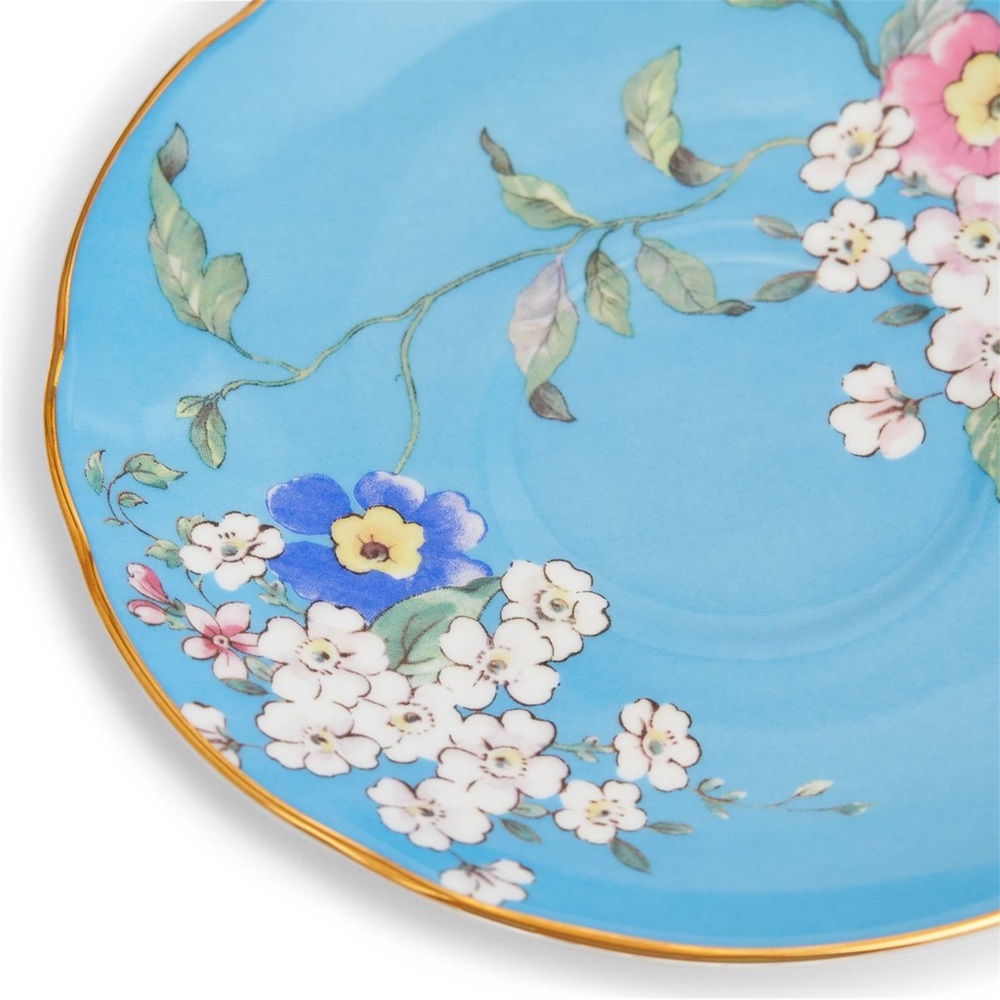 WEDGWOOD WONDERLUST APPLE BLOSSOM TEACUP & SAUCER SET NEW - Picture 2 of 9